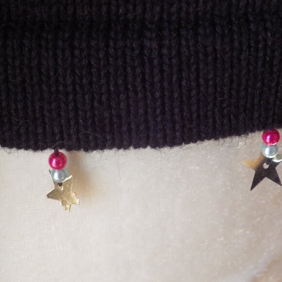 Vintage Jack B Quick Embellished Cardigan Sweater/ Shooting Stars - Picture 6 of 8